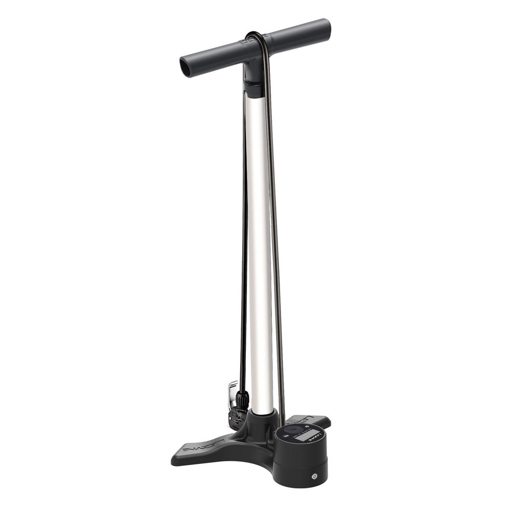 Насос підлоговий Lezyne MACRO FLOOR DRIVE DV, стальний з манометром, 220psi, FV/AV/DV, сріблястий фото 