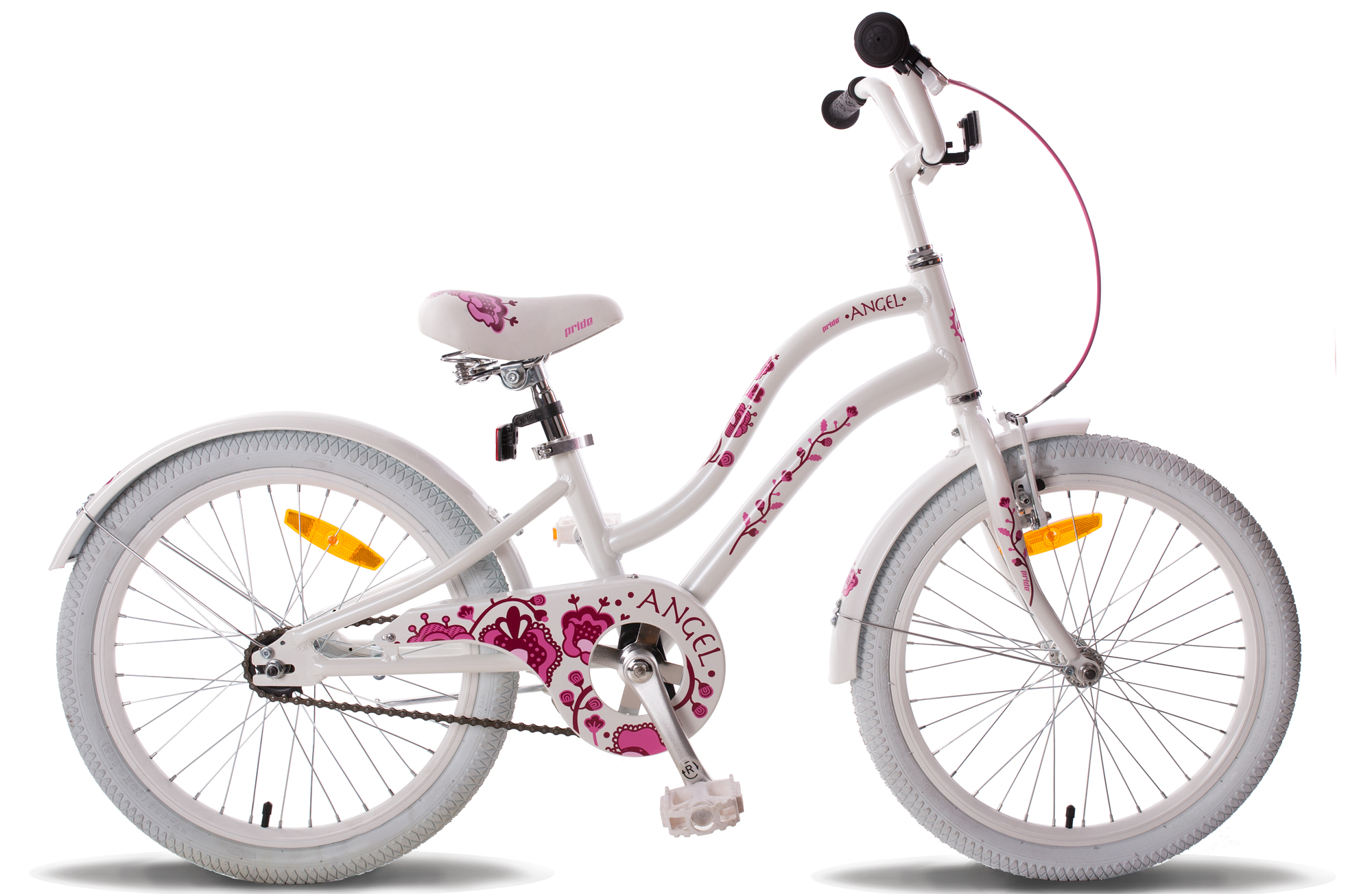 Велосипед 20 '' Pride ANGEL біло-рожевий глянцевий 2015 фото 