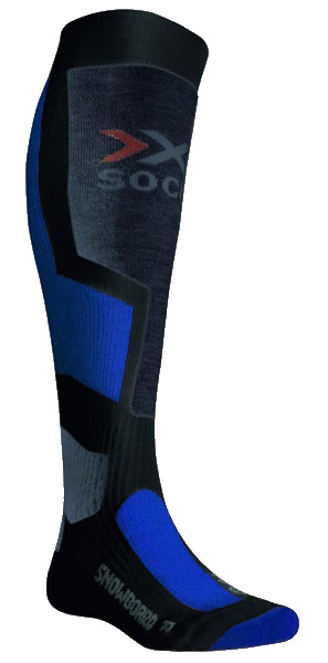 Шкарпетки сноубордические x-socks, X7A Antracite/Azure, 35/38