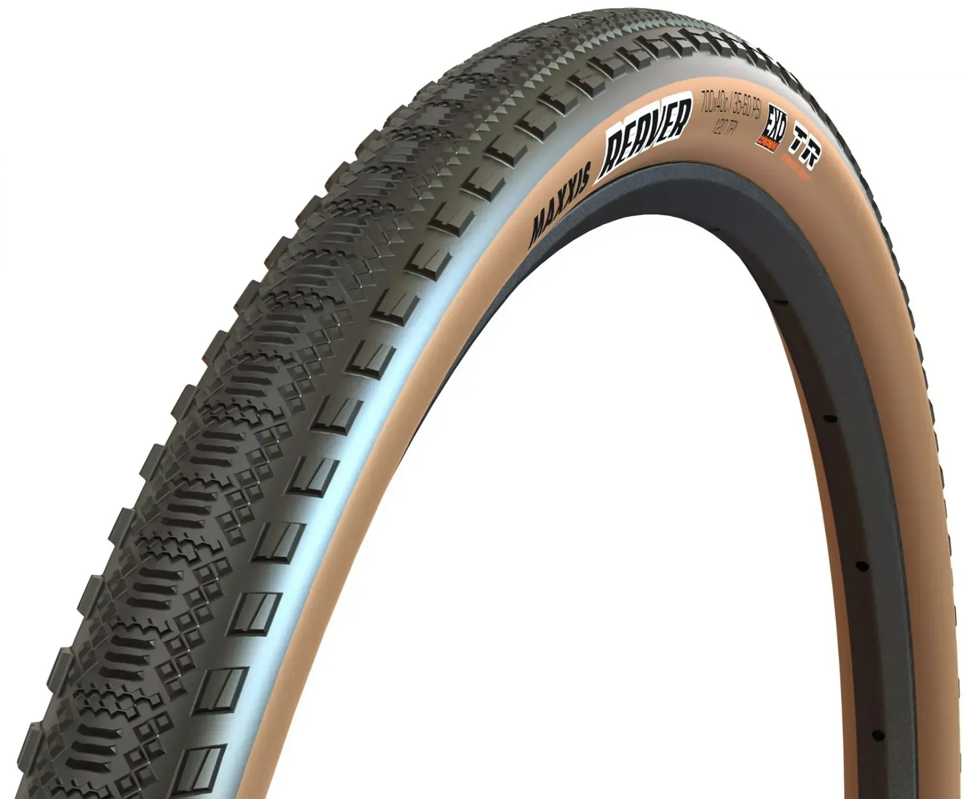Покрышка 700x45C Maxxis REAVER, TPI120, Foldable, EXO/TR/TANWALL фото 