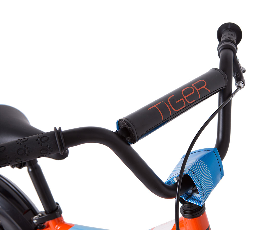 Велосипед 16" Pride TIGER оранжевый/голубой/белый 2018 фото 5