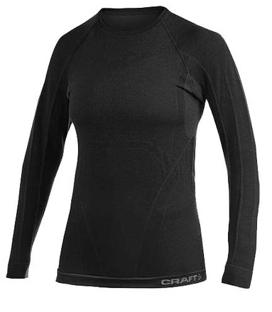 Термофутболка дл. рукав CRAFT Warm CK Wool Round Neck жін., розмір XS чорн. фото 