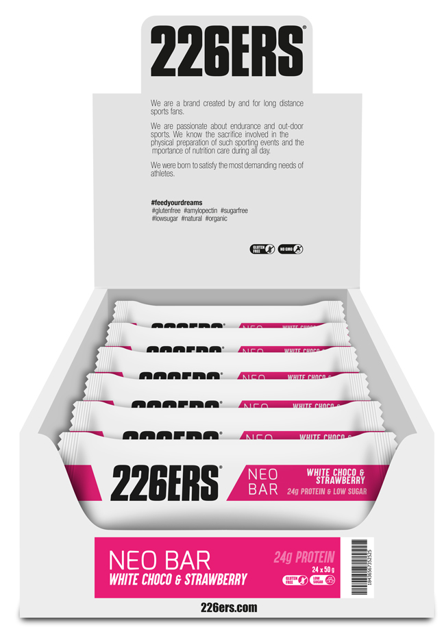 Батончик 226ERS Neo Protein білий шоколад/полуниця 50г 24шт/уп 1200г фото 