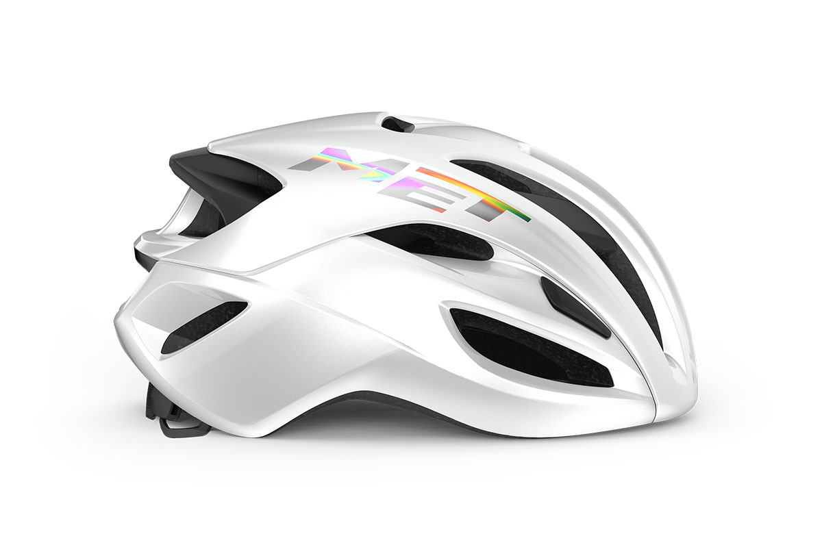Шлем Met RIVALE MIPS CE размер S (52-56), white holographic glossy, белый голографичный глянцевый фото 2