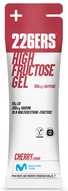 Гель 226ERS High Fructose 55г вуглеводів 160мг кофеїну вишня 80г фото 