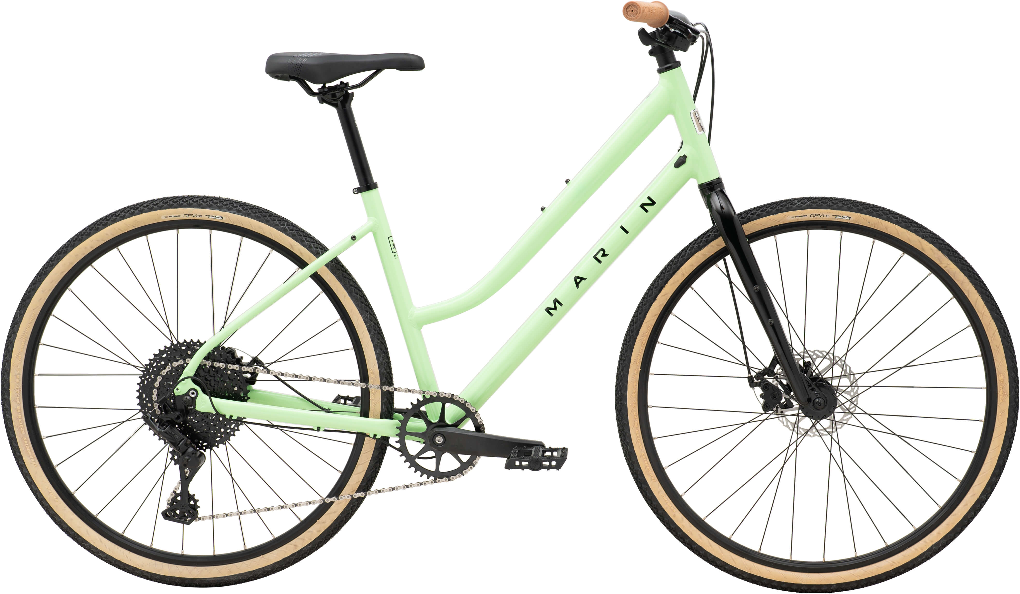 Велосипед 28" Marin Kentfield 2 ST рама - L 2024 Gloss Light Green/Black/Green фото 