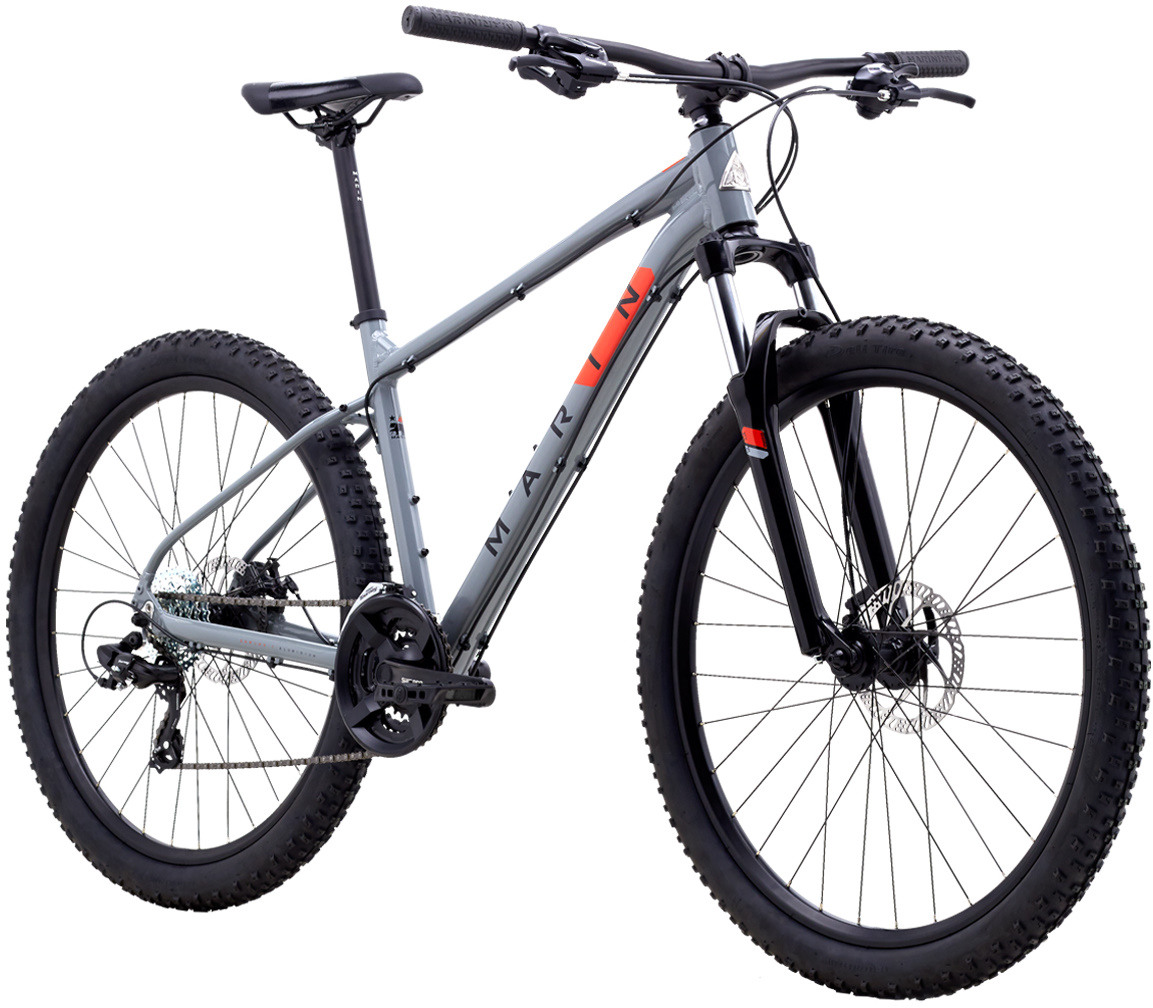 Велосипед 27,5" Marin BOLINAS RIDGE 1 рама - M Gloss Grey/Black/Roarange A4 фото 2