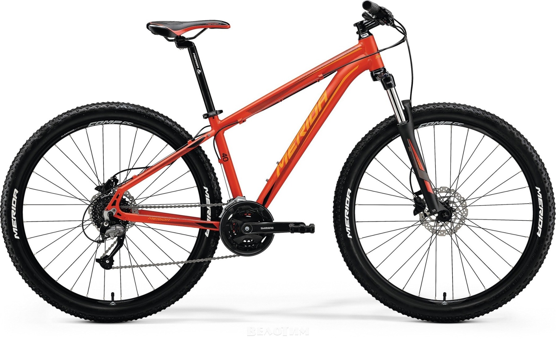 Велосипед 27,5" Merida Big.Seven 40-D рама 18,5" красно-оранжевый 2018 фото 