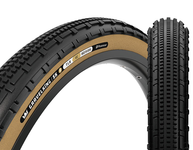 Покрышка 700x35C Panaracer GRAVELKING SK R GEN2, черная с бежевой боковиной фото 