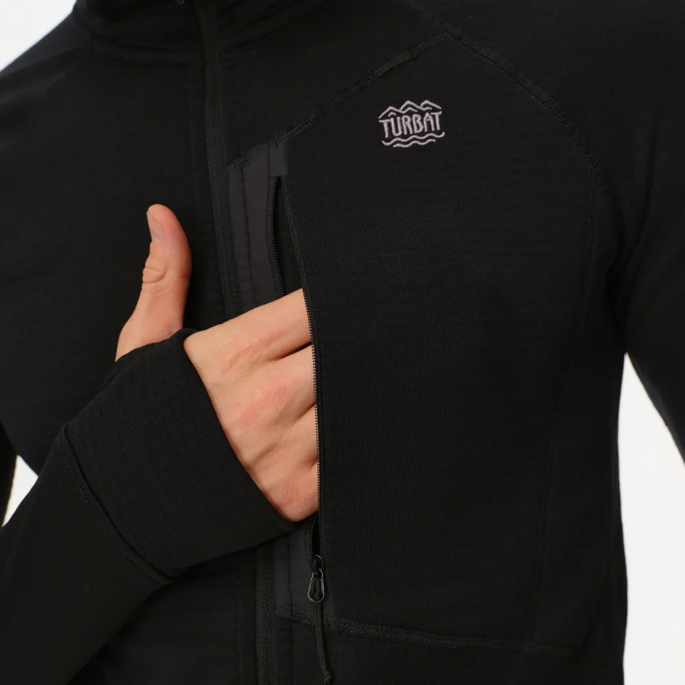 Флис Turbat ILMA HOOD Mns, мужской, Jet Black, L фото 6