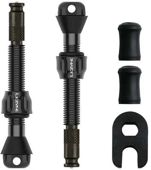 Ниппель для бескамерки Lezyne CLIK TLR VALVE PRO 44 мм, черный, 2 шт фото 