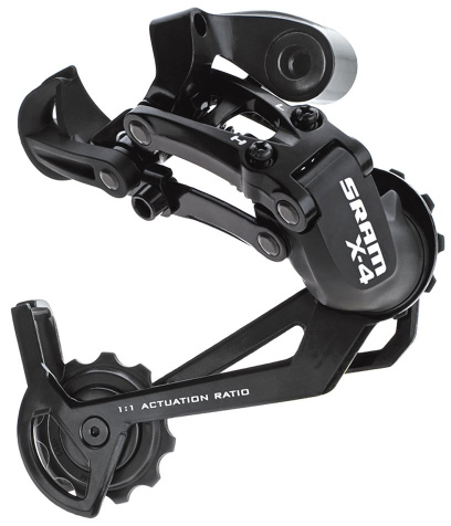 Перемикач задн. Sram X.4 8-k довга лапка black фото 