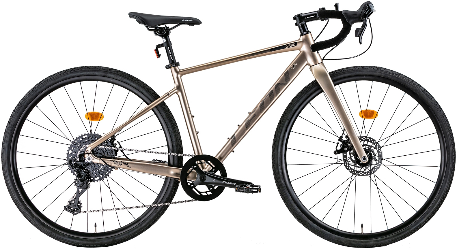 Велосипед 28" Leon GR-80 DD рама - S бежевый с серым A2 фото 
