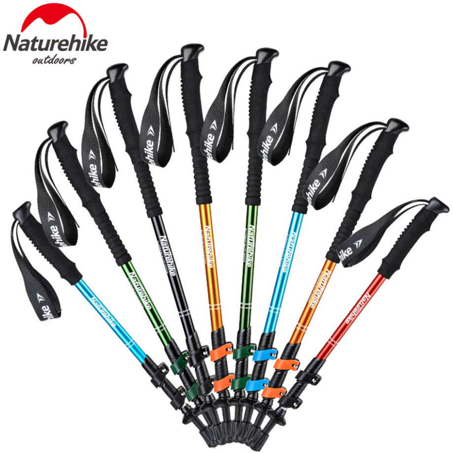 Трекинговая палка Naturehike NH17D001-Z Boy, 3 секции, 50-100 см, голубая, 1 шт фото 2