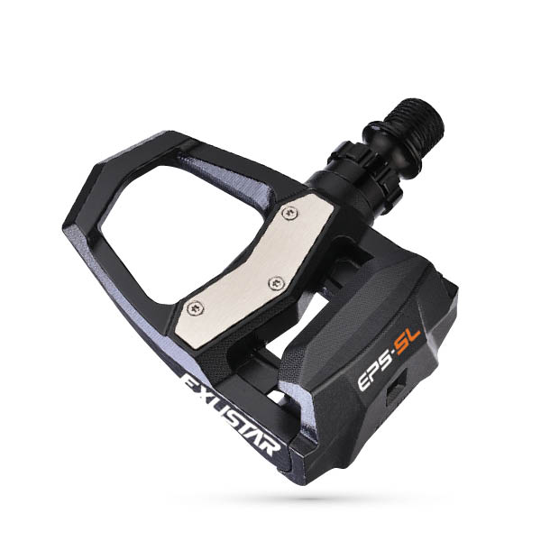 Педали контактные EXUSTAR PR18ST, SPD-SL system, пластиковый корпус с нерж. вставками, промподшипник, Cr-Mo ось, чёрные фото 