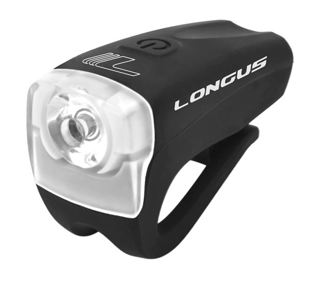Світло переднє Longus PRETY 3W LED, 3 ф-ції , USB, чорний фото 