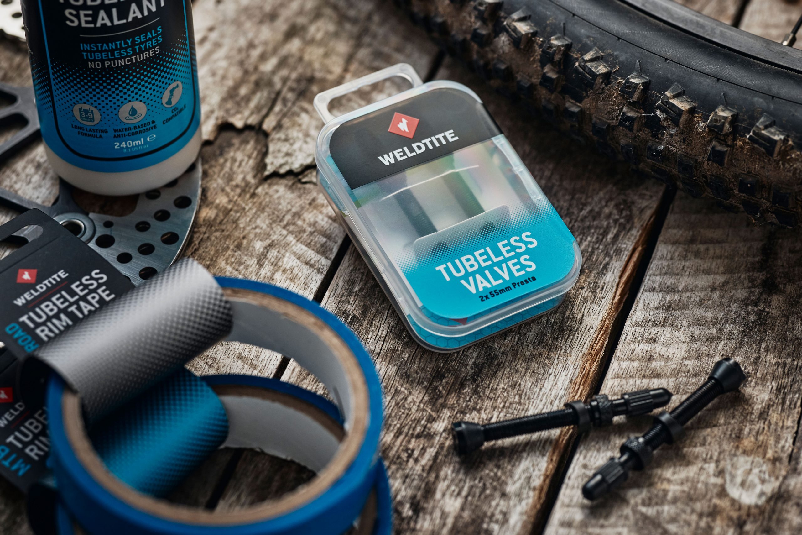 Вентиль Weldtite 05050 TUBELESS VALVE KIT для безкамерних ободів, 55мм, (2шт) фото 2
