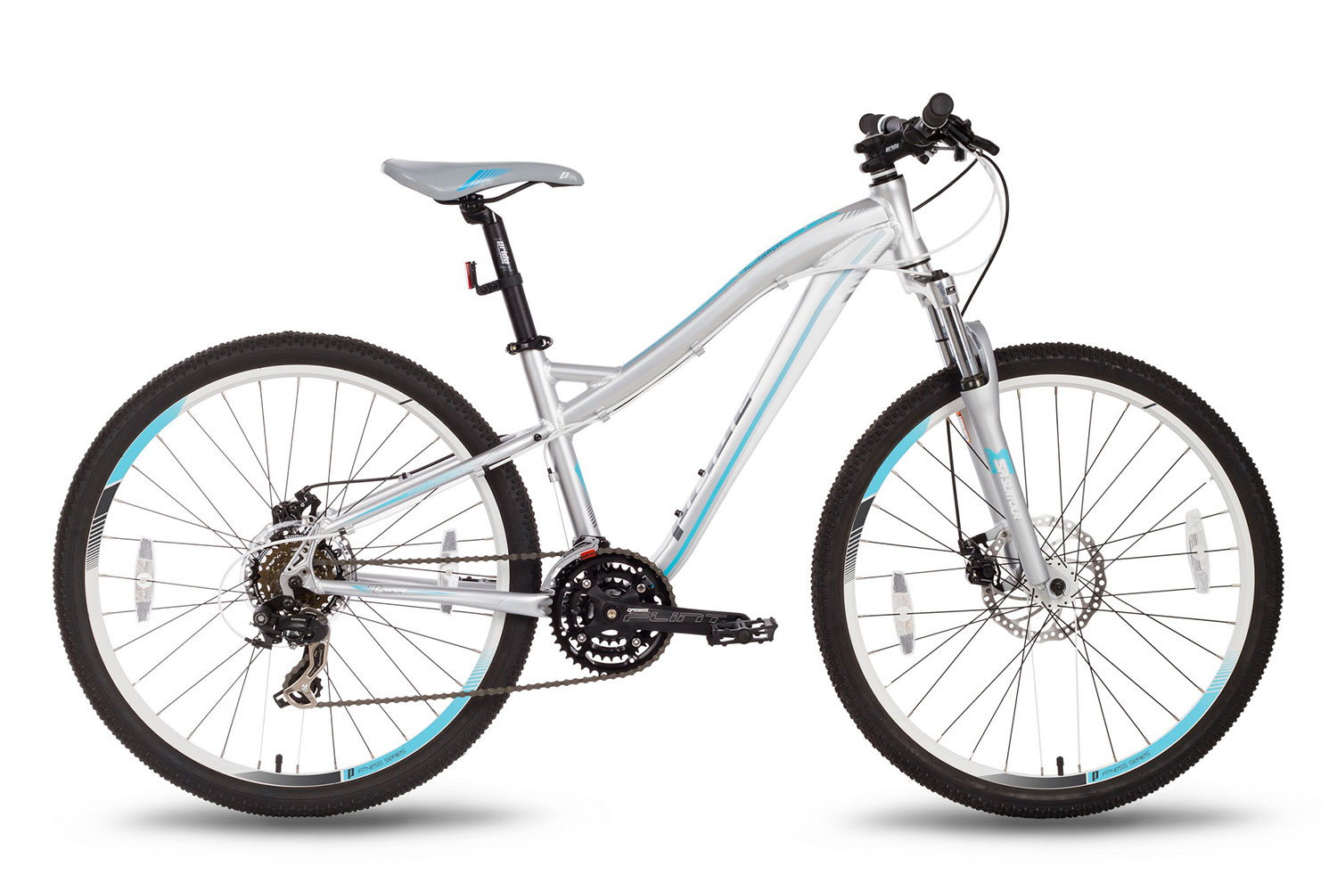 Велосипед 26'' Pride BIANCA disc рама - 18" серо-бирюзовый матовый 2016 фото 