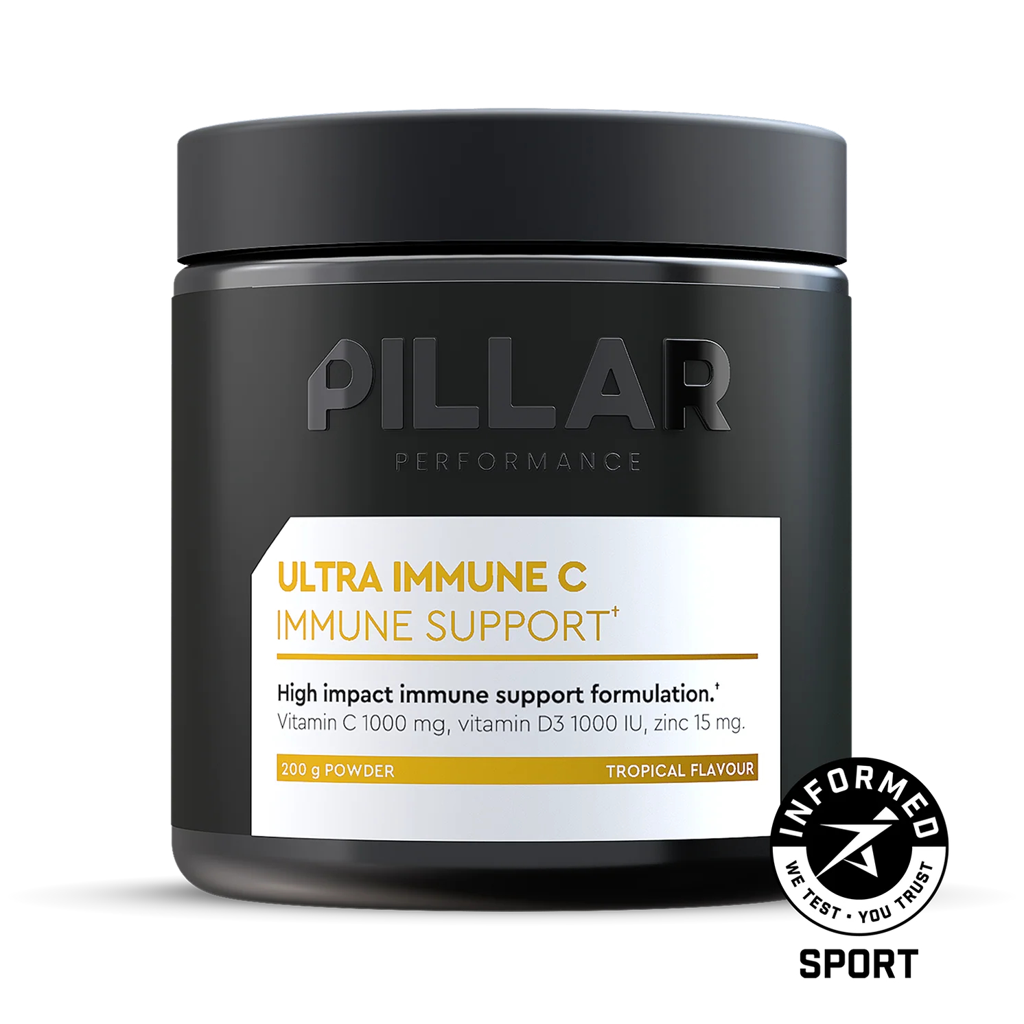 Витамины PILLAR Performance Ultra Immune C тропик 200г (банка) фото 