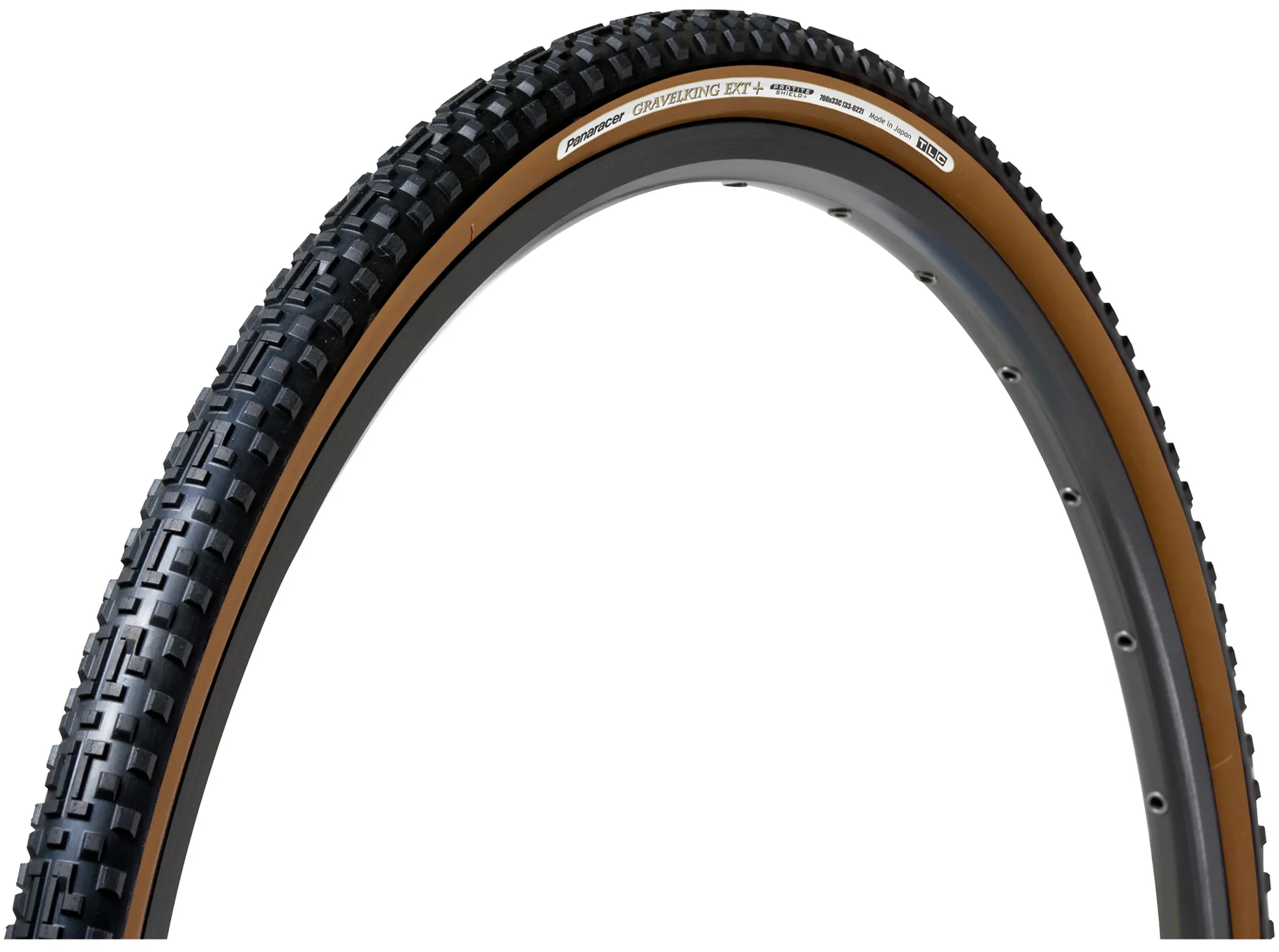 Покрышка 700x35C Panaracer GRAVELKING EXT+ 1st Gen, черная с коричневой боковиной фото 