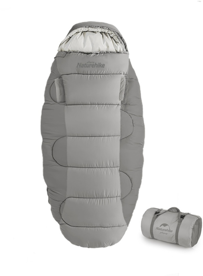Спальний мішок Naturehike PS300 CNK2350WS026, овальный, сірий фото 