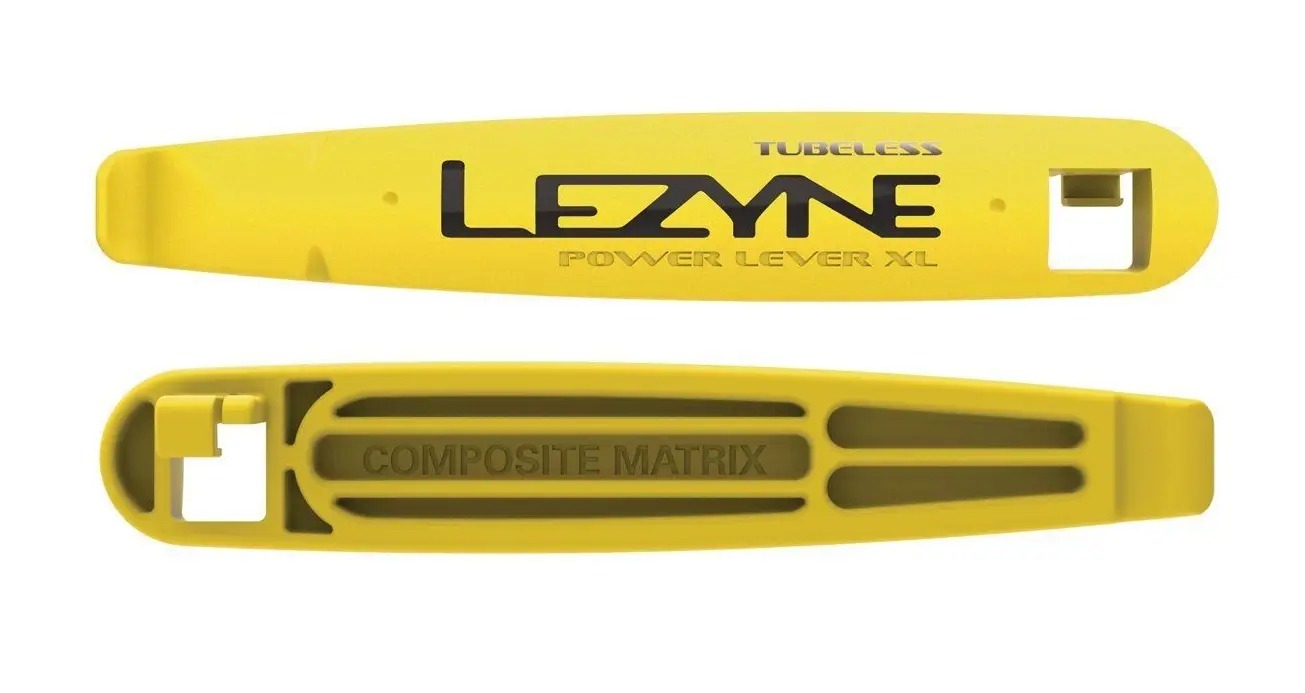 Лопатки бортировочные Lezyne TUBELESS POWER XL TIRE LEVER, комплект 2 шт, желтые фото 