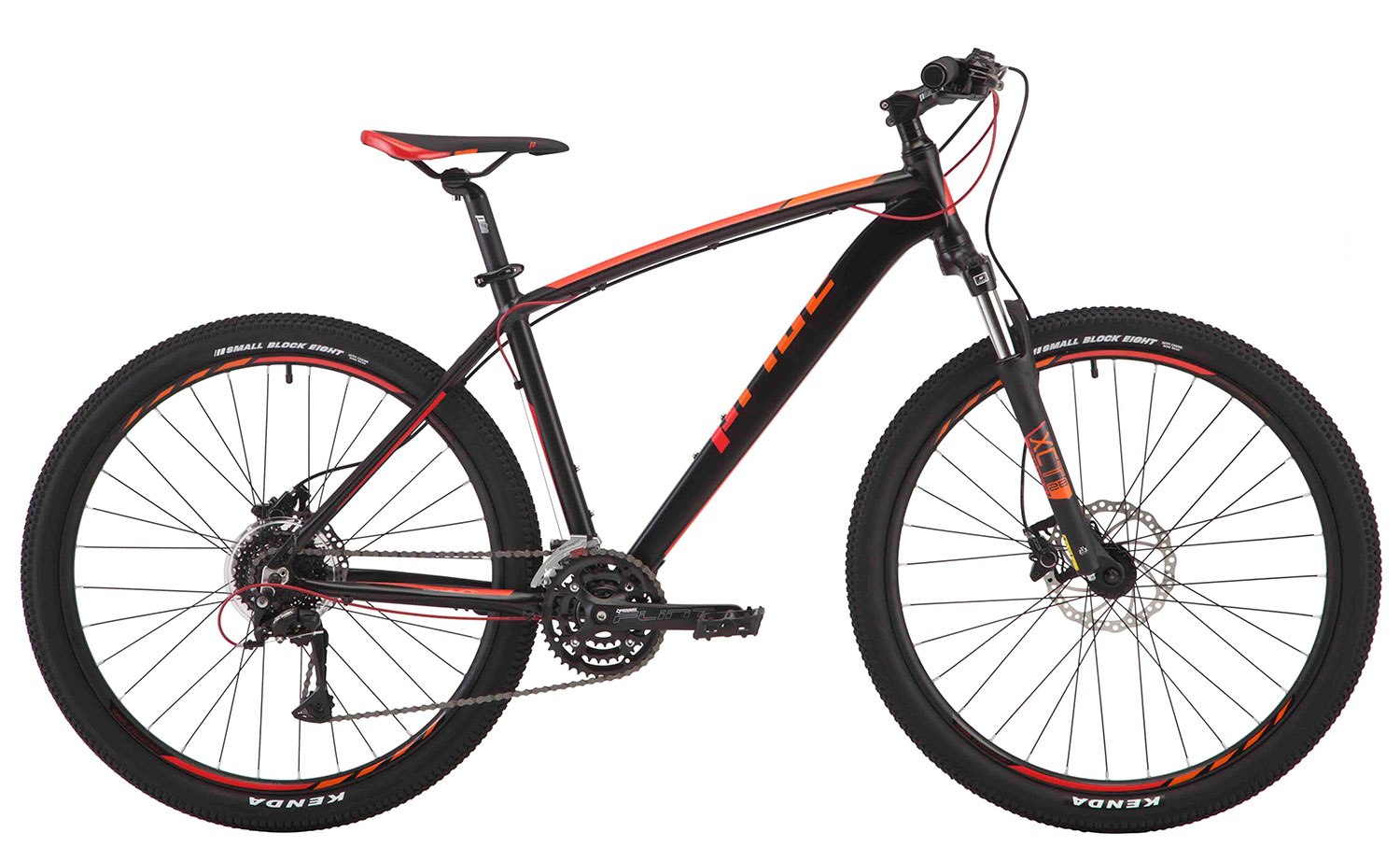 Велосипед 27,5" Pride REBEL 7.3 рама - 19" черный/оранжевый/красный 2017 фото 