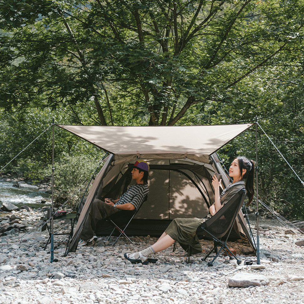 Палатка двухместная Naturehike Shandi CNK2300ZP017, серая фото 5