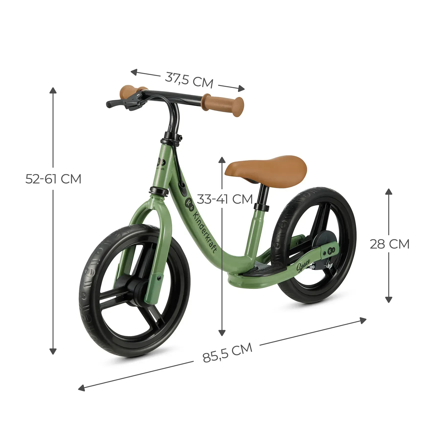 Біговел 12" Kinderkraft Space Light Green фото 5