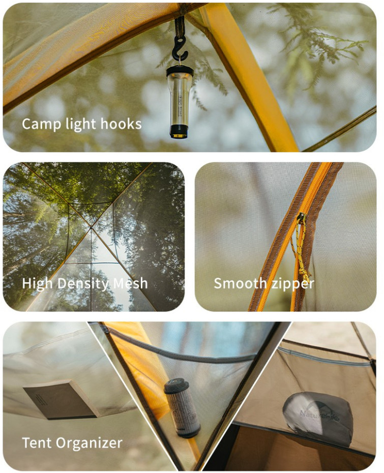 Палатка шестиместная Naturehike KOTA 6 CNK2450WS031, светло-коричневая фото 6