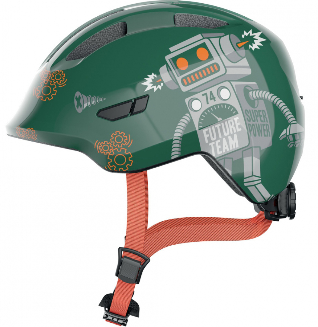 Шолом дитячий ABUS SMILEY 3.0, розмір M (50-55 см), Green Robo фото 7