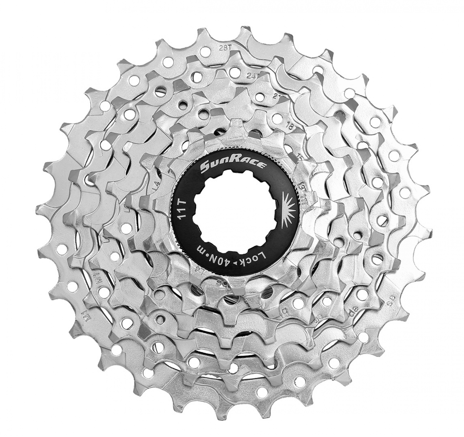 Кассета 7-k 11-28T SUN RACE M63 MTB, Nickel фото 