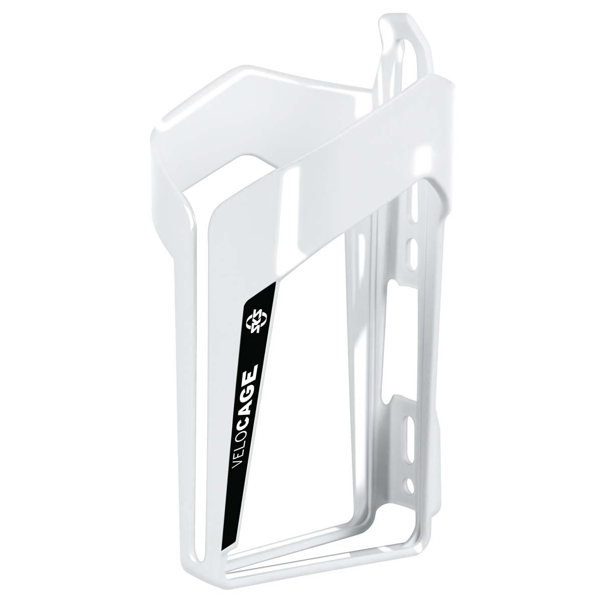 Флягодержатель SKS VELOCAGE GLOSSY-WHITE / BLACK, пластик, бело-черный фото 