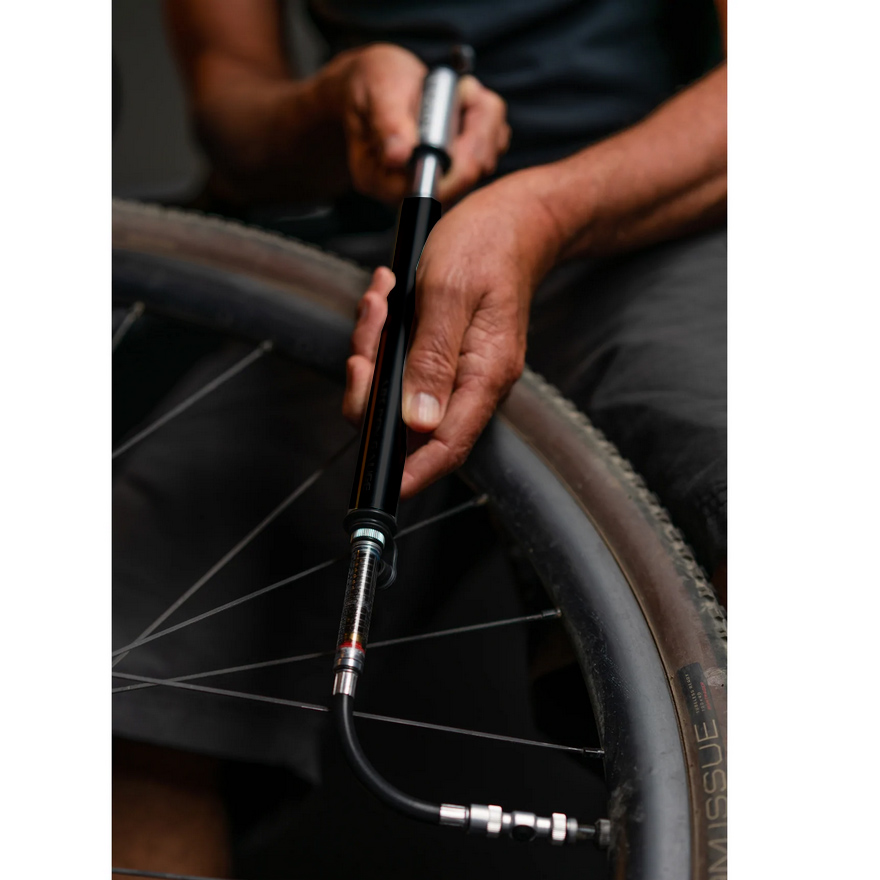 Мінінасос Lezyne GAUGE DRIVE HV-M, 90psi, чорний фото 2