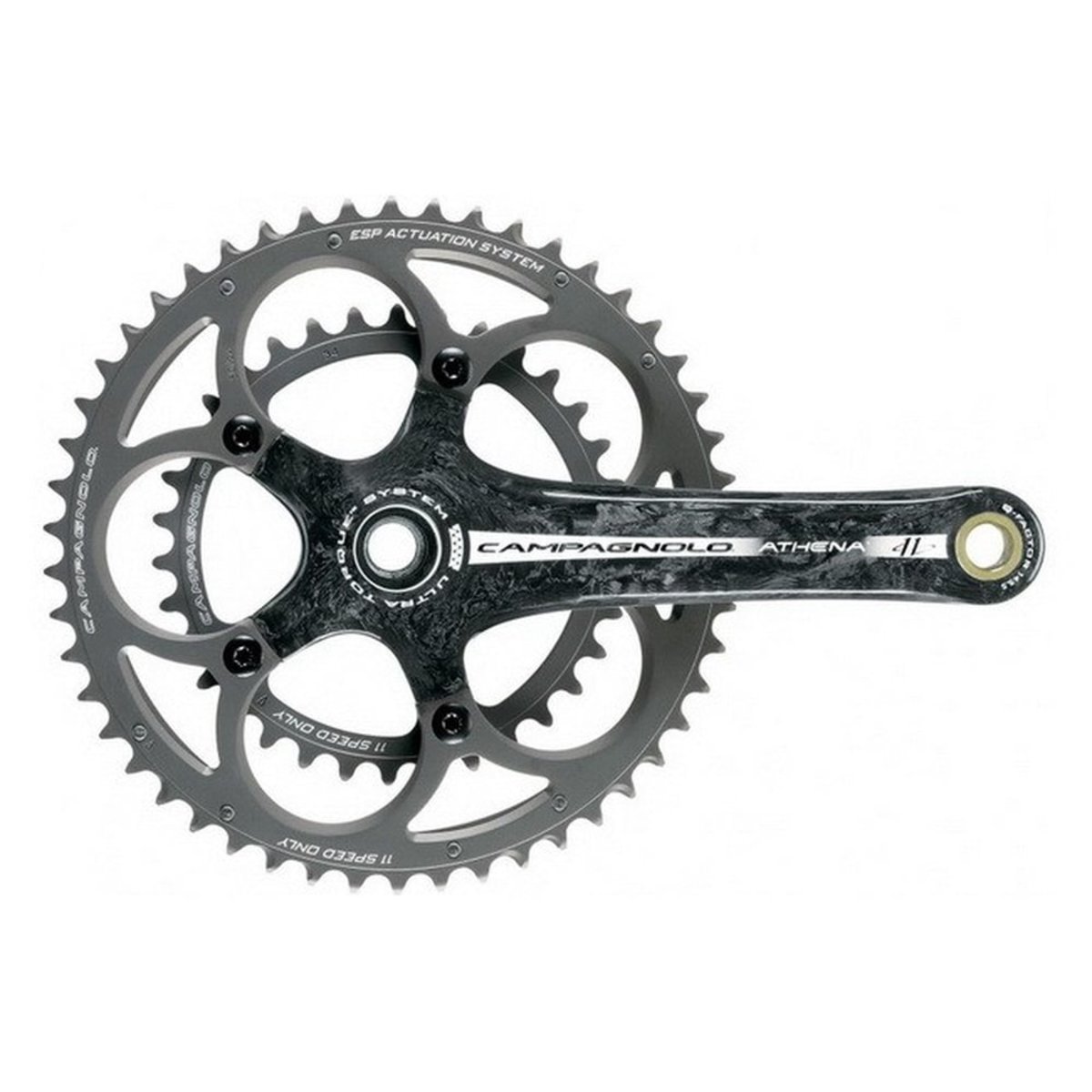 Шатуни Campagnolo Athena 11S Ultra Torque 172.5mm 34-50 Carbon фото 