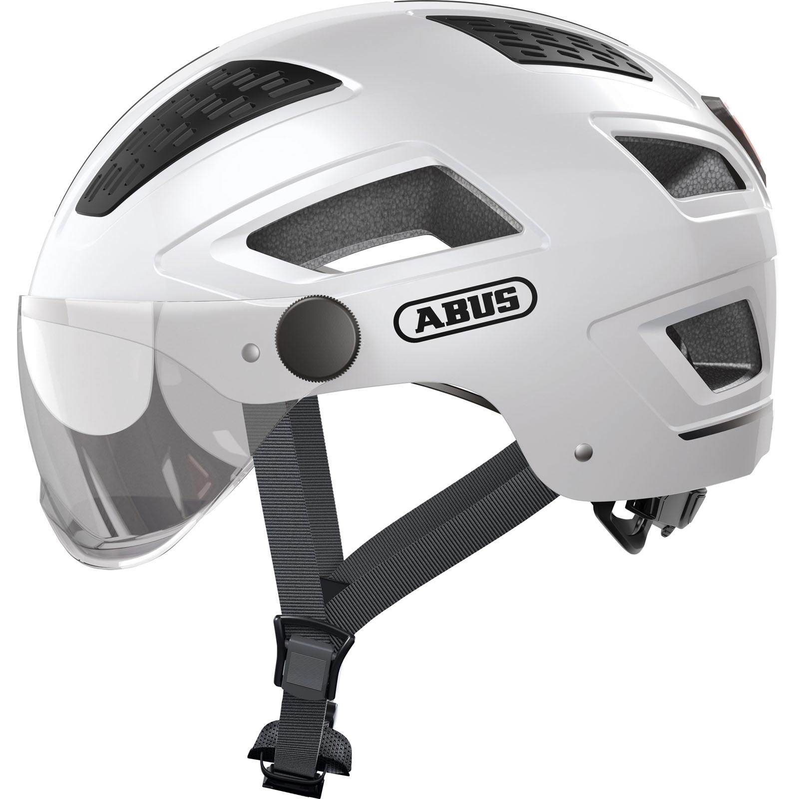 Шлем ABUS HYBAN 2.0 ACE, размер M (52-58 см), Polar White,, бело-черный