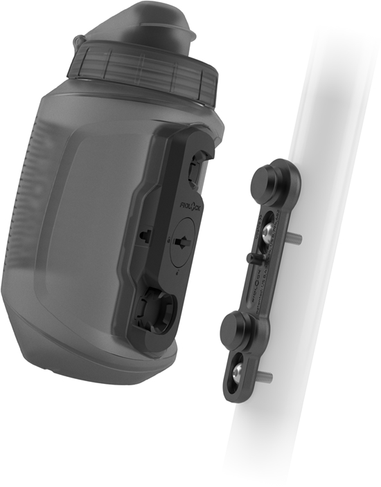 Фляга 0,55 Fidlock TWIST BOTTLE 550 + BIKE BASE, прозрачный/черный фото 