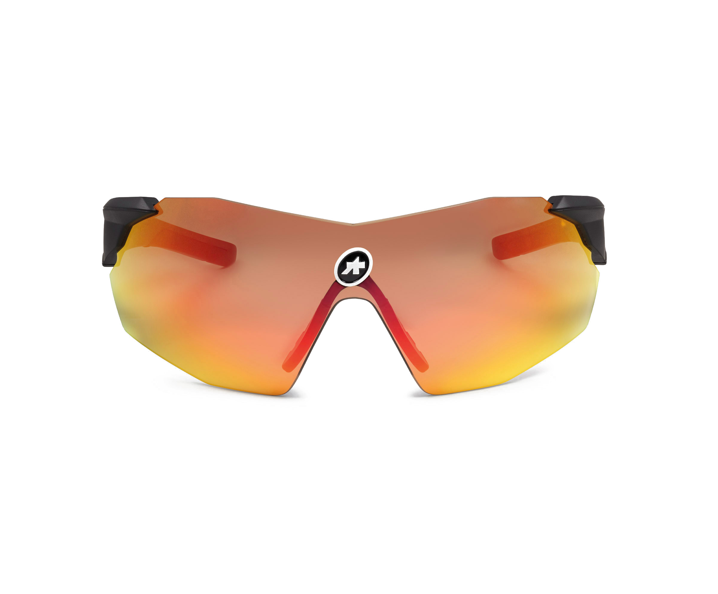 Очки ASSOS Eye Protection Skharab National Red, черные, красная линза фото 