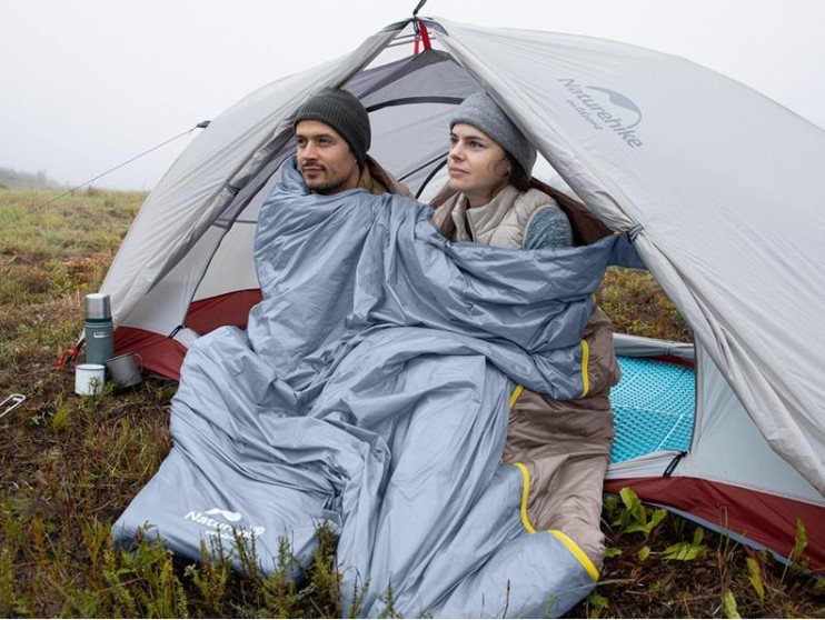 Спальный мешок Naturehike Summer LW180 NH21MSD09, левый, размер M, коричневый фото 3