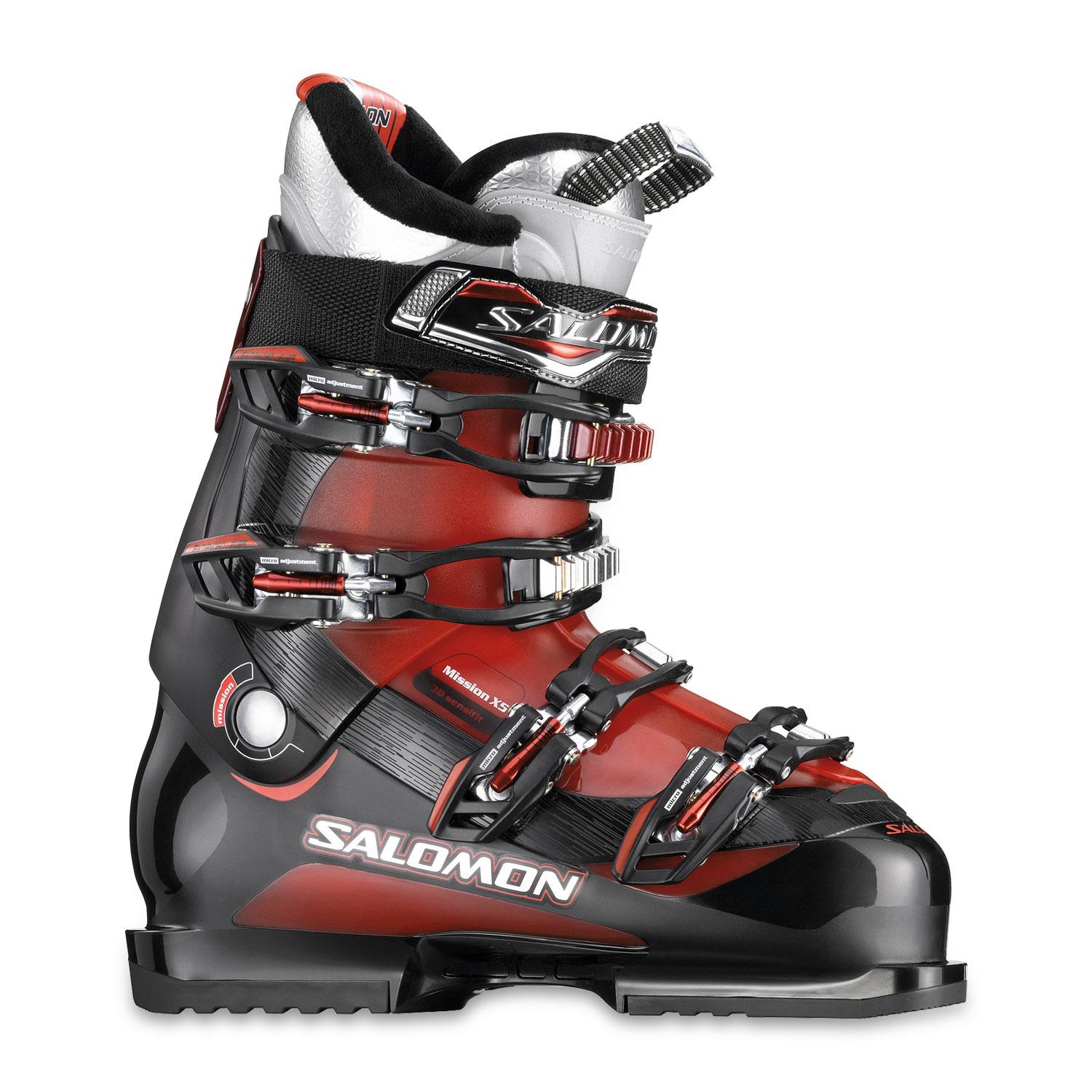Ботинки горнолыжные Salomon Mission X5 (черно-красный)  28  фото 