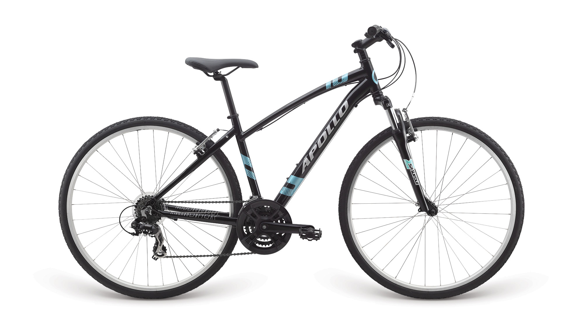 Велосипед 28 "Apollo TRANSFER 10 WS рама - S gloss Black/gloss Blue/gloss Silver фото 
