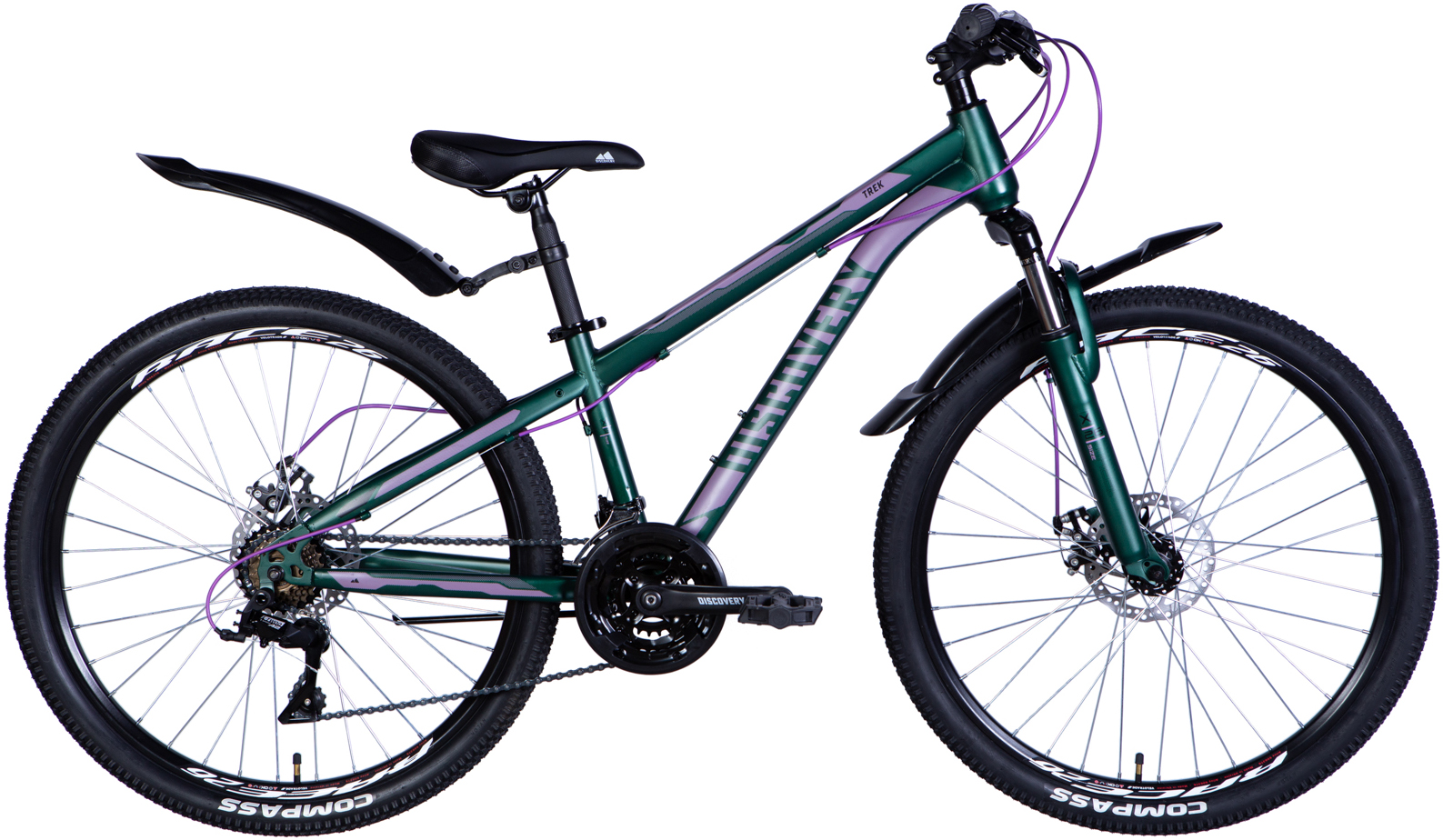 Велосипед 26" Discovery TREK AM DD рама - 13" зеленый (матовый) A4 фото 