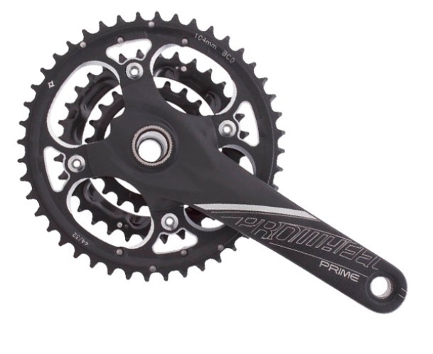 Комплект шатунів PROWHEEL Prime-451-TT 44/32/22T 175mm black фото 