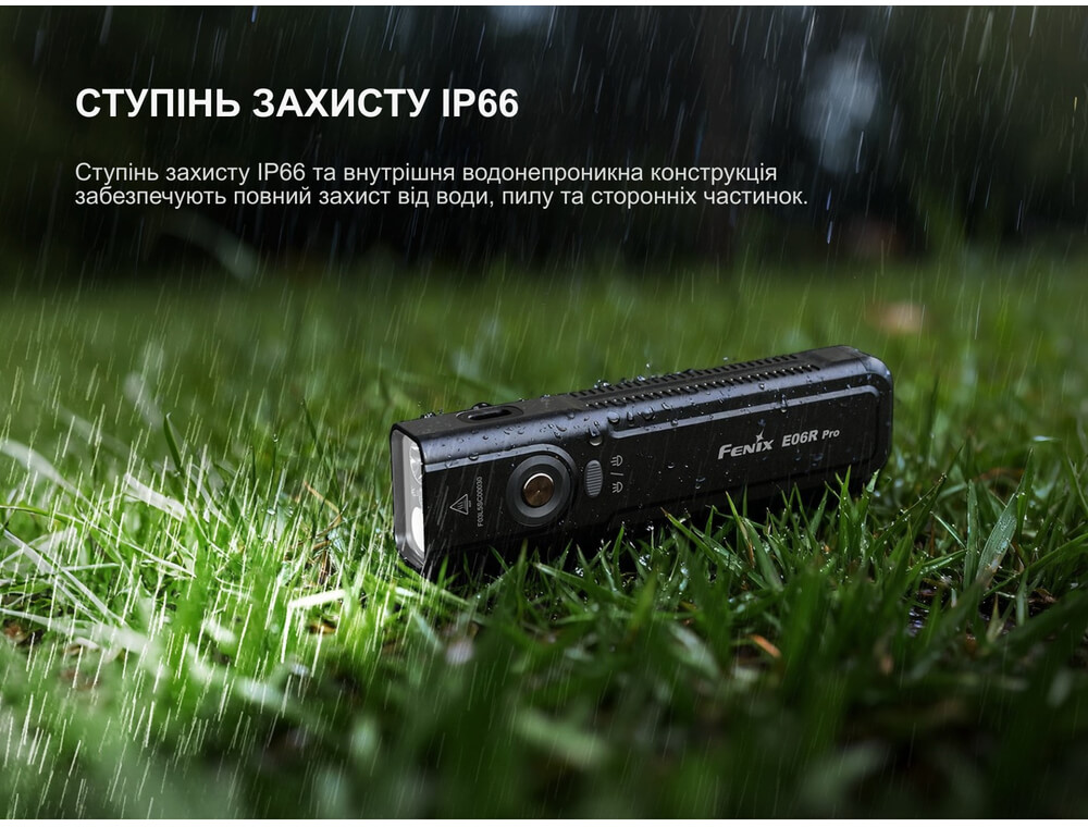 Фонарь наключный Fenix E06R Pro, черный фото 7