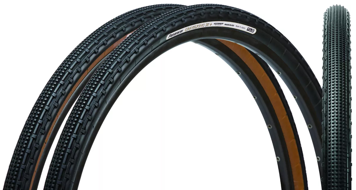 Покрышка 700x43C Panaracer GRAVELKING SK+ 1st Gen, черная с коричневой боковиной фото 2