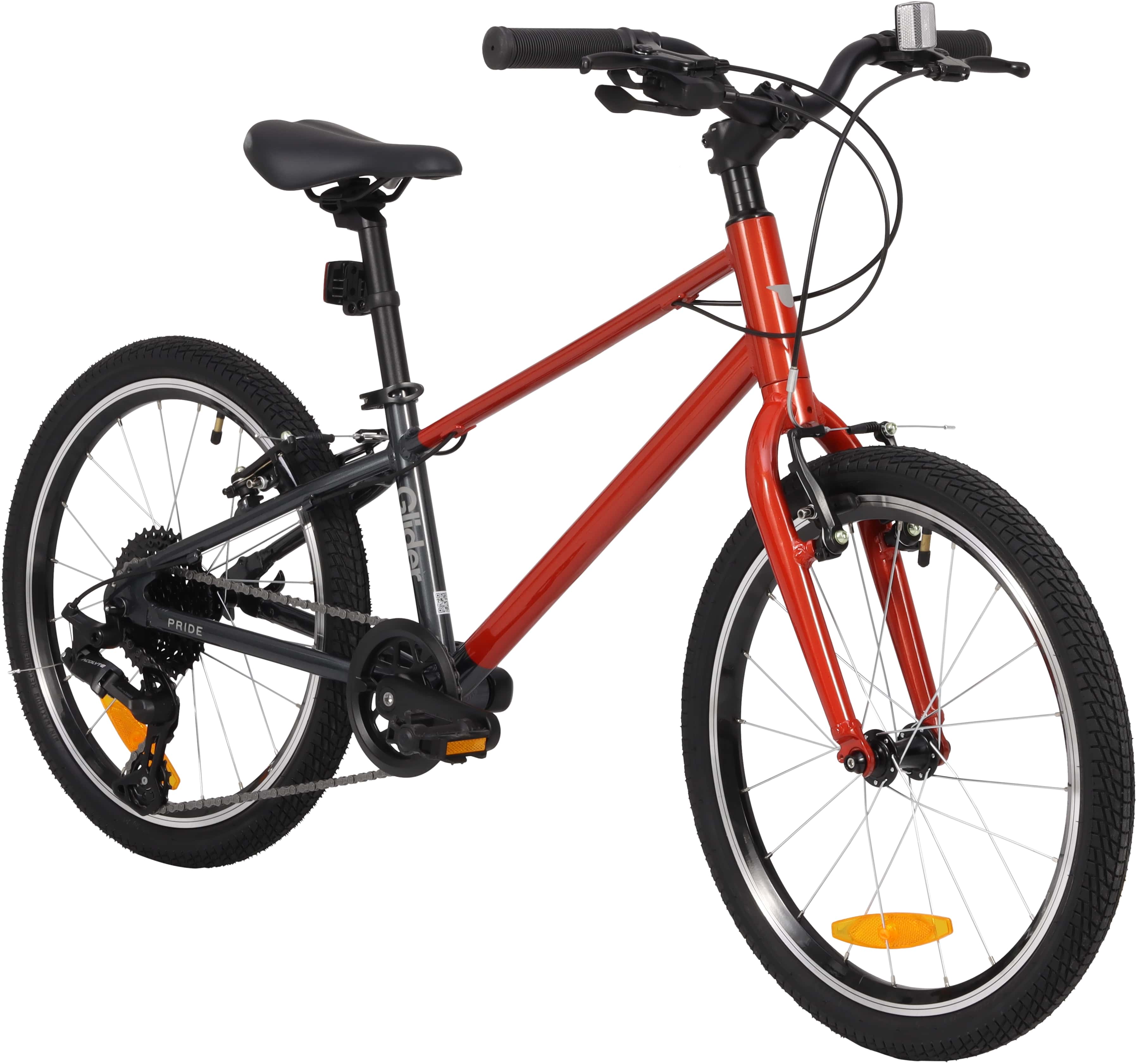 Велосипед 20" Pride GLIDER 2.2 красный A5 фото 3