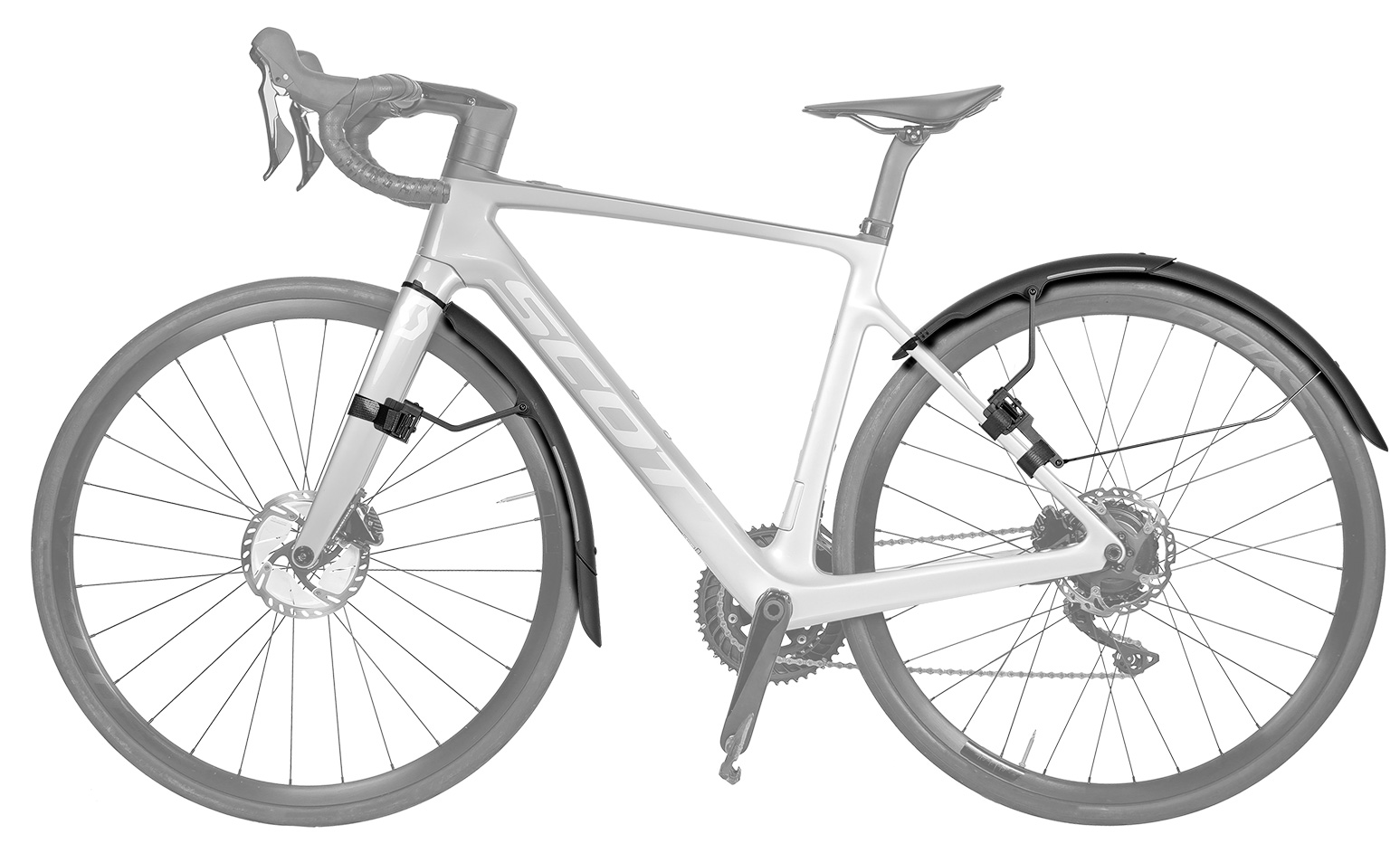 Комплект крил 27.5"-28" Topeak TetraFender R1/R2 650C/700C*32C Road, чорний фото 4