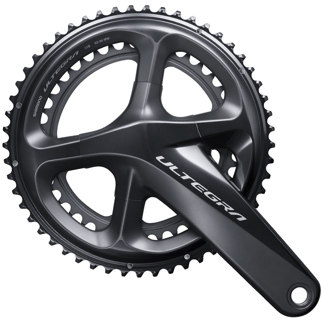 Шатуни Shimano FC-R8000 ULTEGRA, 175 мм, 2x11-шв., 52x36T, інтегрована вісь, без каретки фото 