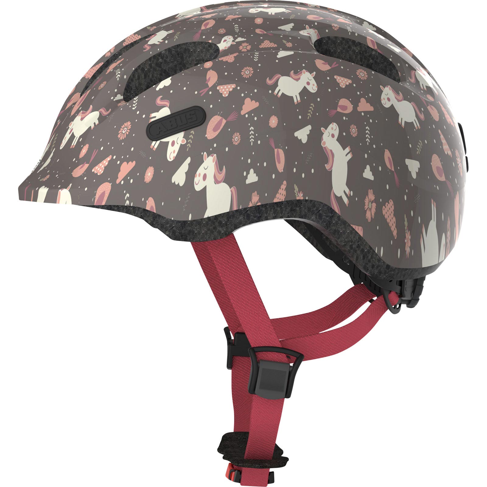 Шлем детский ABUS SMILEY 2.0, размер M (50-55 см), Rose Horse, разноцветный фото 