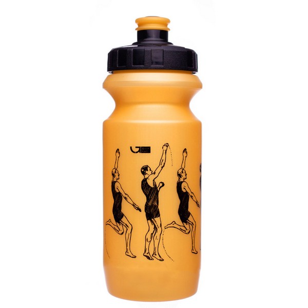 Фляга 0,6 Green Cycle WORKOUT з великим соском, golden nipple/black cap/golden bottle фото 